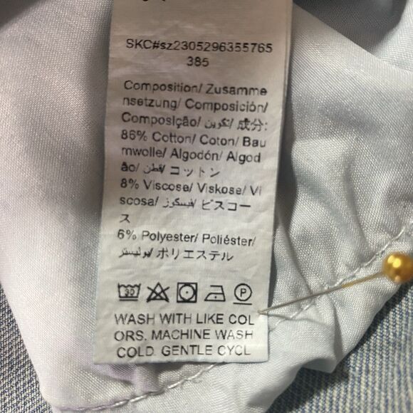 DAZY Jeans Wide Leg High Rise Light Wash Denim Pockets Womens L Blue - Picture 10 of 11